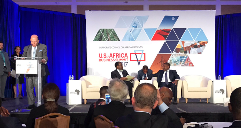 Secretary of Commerce, Wilbur Ross addresses the U.S.-Africa Business Summit.