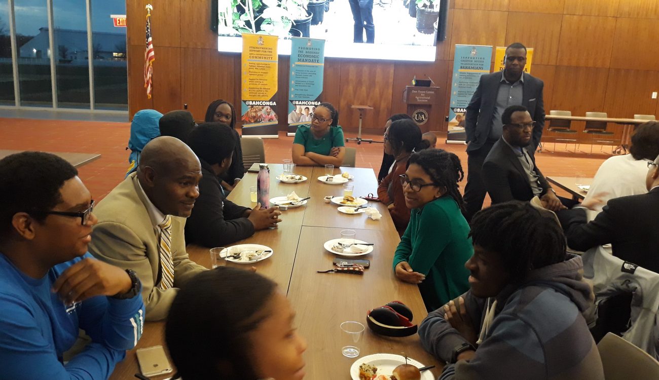 Astra Armbrister-Rolle, Consul General of the Bahamas in Atlanta meets with University of Arkansas deans, professors and students at the University of Arkansas, including Bahamian students and Northwest Arkansas Community members on Feb. 6, 2019 during her visit.